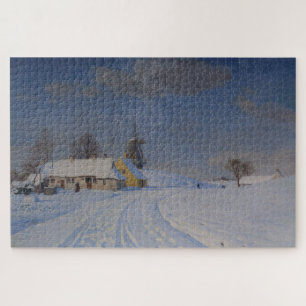 Puzzle Paysage neigeux en hiver (par H.A. Brendekilde)