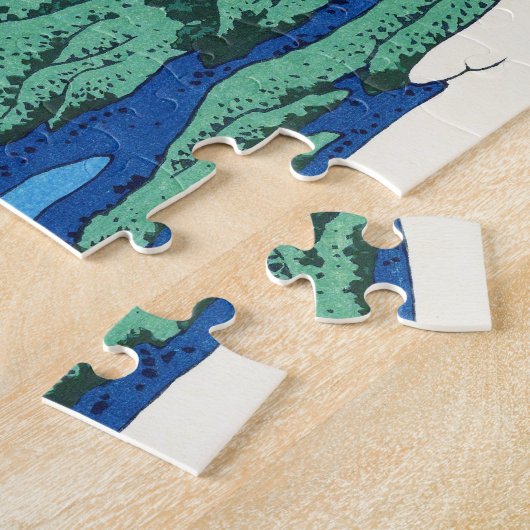 Puzzle Paysage oriental frais de vue de Hokusai Fuji de (Côté)