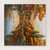 Puzzle Paysage paisible de la rivière Forêt (Horizontal)