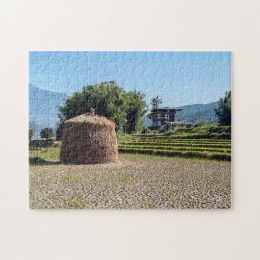 Puzzle Paysage pittoresque en zone rurale Bhoutan, Himala (Horizontal)