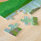 Puzzle Paysage Rivière Arbres Oiseaux Fleurs Nature, 10 a (Côté)