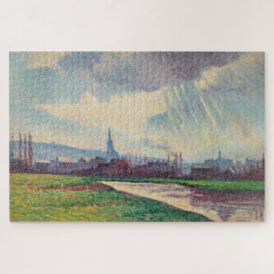 Puzzle Paysage rural avec rivière (par Maximilien Luce)