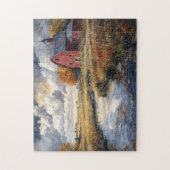 Puzzle Paysage rustique de ferme et de cours d'eau (Vertical)