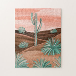 Puzzle Paysage Sunset Arizona Desert & Cactus