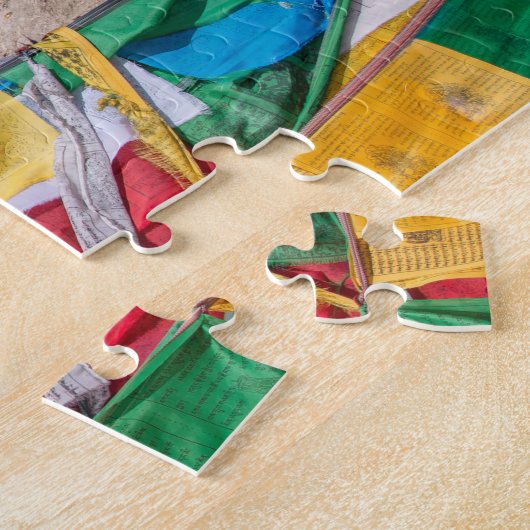 Puzzle Paysage tibétain avec drapeaux de prière - Himalay (Côté)