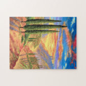 Puzzle Paysage Toscane dynamique Coucher de soleil Vert o (Horizontal)