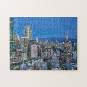 Puzzle Paysage urbain au crépuscule