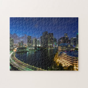 Puzzle Paysage urbain surélevé de la ville depuis Brickel