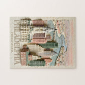 Puzzle Paysage urbain texturé moderne de Philadelphie (Horizontal)
