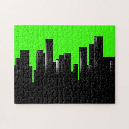 Puzzle paysage urbain vert (Horizontal)