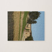 Puzzle Paysage vinicole rustique, Toscane, Italie, ton or (Horizontal)