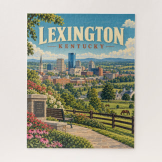 Puzzle Paysage vintage de Lexington Kentucky Bluegrass