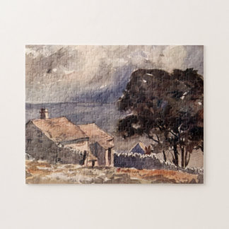 Puzzle Paysage vintage des Hauts de Hurlevent Bronte