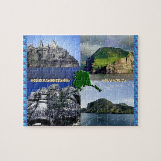 Puzzle Paysages rocheux du collage de l'Alaska (Horizontal)