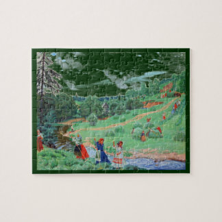 Puzzle Paysans dans un champ