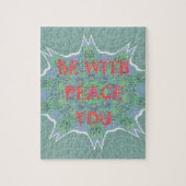 Puzzle Peace Be With You Inspirational Graphic Art Text (Vertical)