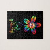 Puzzle Peace Courage Aimer Hope Frogs Hippie (Horizontal)