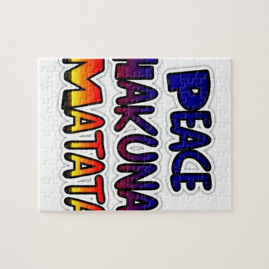Puzzle Peace Hakuna Matata Gradient Art (Horizontal)