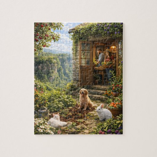 Puzzle Peaceful Countryside Garden Life (Vertical)