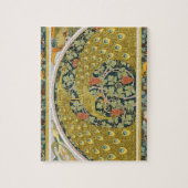 Puzzle Peacock Art Nouveau Style rond design complexe (Vertical)