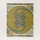 Puzzle Peacock Art Nouveau Style rond design complexe (Vertical)