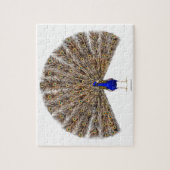 Puzzle Peacock Blue (Vertical)