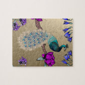 Puzzle Peacock En Or (Horizontal)