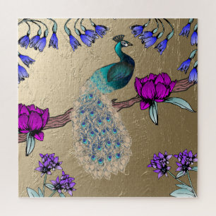 Puzzle Peacock En Or