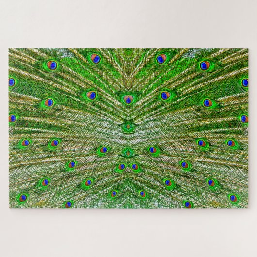Puzzle Peacock Feathers (Horizontal)