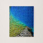 Puzzle Peacock Feathers IV Colorful Abstrait Nature (Vertical)
