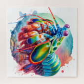 Puzzle Peacock Mantis Shrimp REF253 - Watercolor (Horizontal)