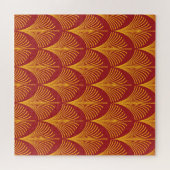 Puzzle Peacock or rouge : Art Déco. (Horizontal)