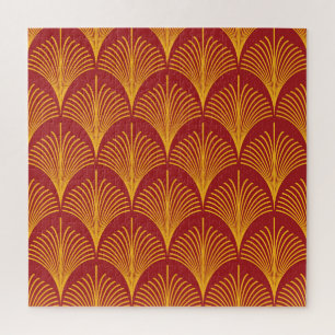 Puzzle Peacock or rouge : Art Déco.