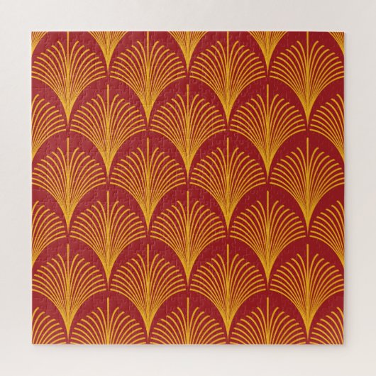 Puzzle Peacock or rouge : Art Déco. (Vertical)