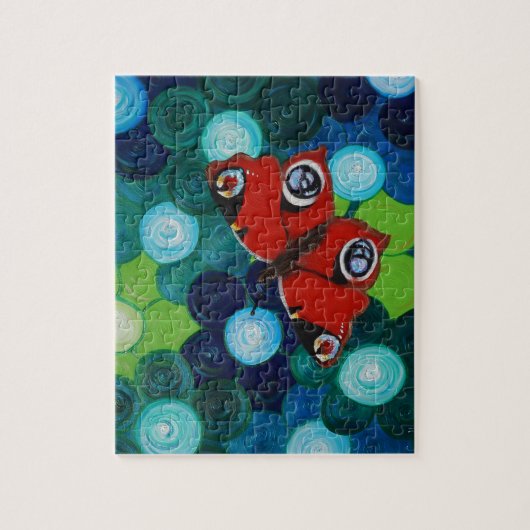 Puzzle Peacock Papillon peint (Vertical)