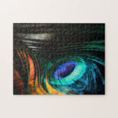 Puzzle Peakcock Feather up close et personnel (Horizontal)