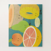Puzzle Pear Grapefruit Ananas Pêche Cartoon Cartoon Cute  (Vertical)