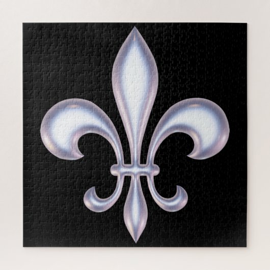 Puzzle Pearl Style Fleur de Lis (Vertical)