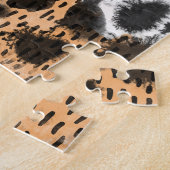 Puzzle Peau animale : motif léopard créatif. (Côté)