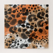 Puzzle Peau animale : motif léopard créatif. (Horizontal)