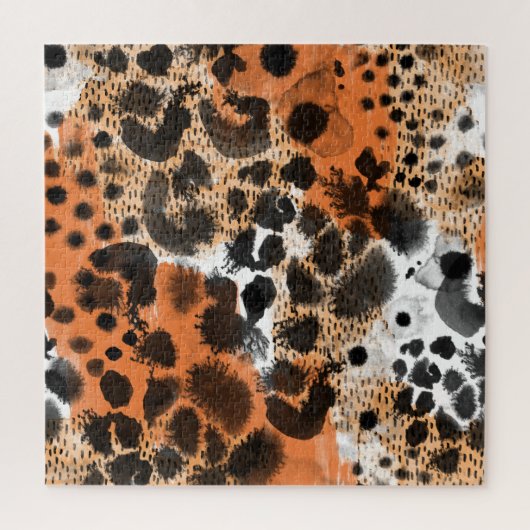 Puzzle Peau animale : motif léopard créatif. (Vertical)