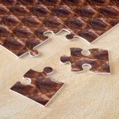 Puzzle Peau de crocodile : Texture en cuir Brown (Côté)