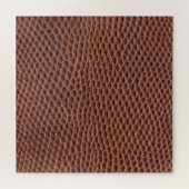 Puzzle Peau de crocodile : Texture en cuir Brown (Horizontal)