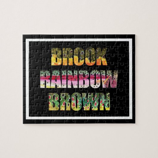 Puzzle Peau de truite du ruisseau, arc-en-ciel, Brown (Horizontal)