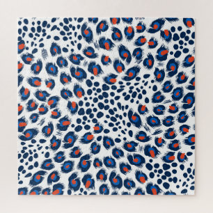 Puzzle Peau léopard : motif vintage sans soudure.