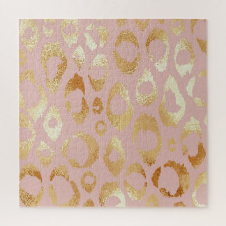 Puzzle Peau léopard, texture or rose