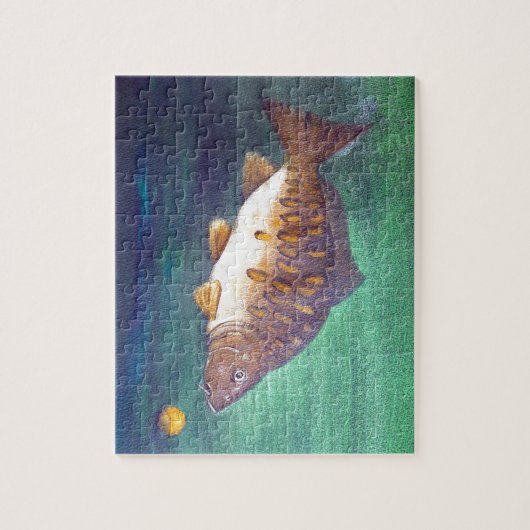Puzzle Pêche à la carpe miroir (Vertical)