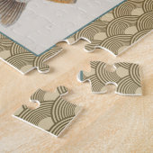 Puzzle Pêche à la carpe peinture à l'eau douce (Côté)