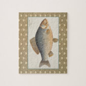 Puzzle Pêche à la carpe peinture à l'eau douce (Vertical)