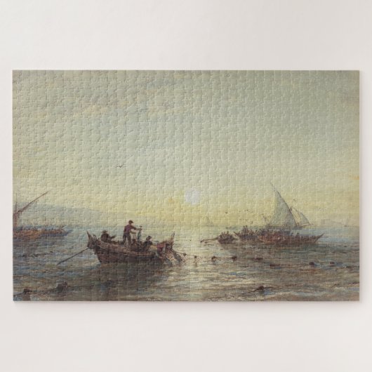Puzzle Pêche à Sunrise au large de la côte près de Marsei (Horizontal)